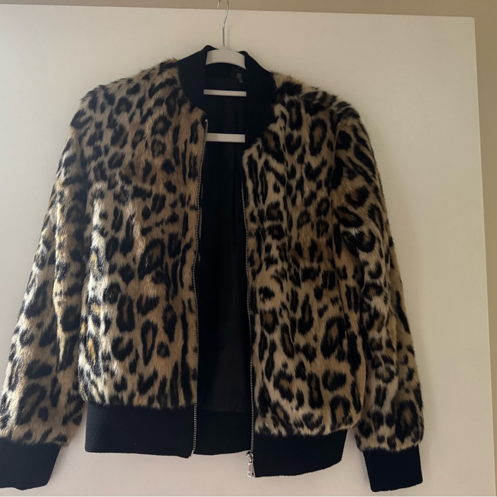 Love Token Leopard Print Teddy Jacket